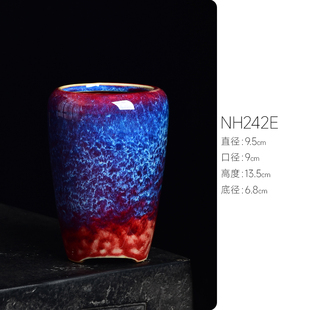 钧窑陶瓷花盆兰花专用四方高款家用绿植吊兰盆创意高档古典中式盆