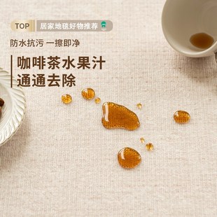 奶油风纯色简约沙发茶几免洗可擦卧室免打理地垫家用 地毯客厅新款