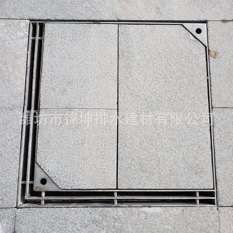 厂家不锈钢井盖雨水复合井盖不锈钢隐形井盖广场下沉方形井盖