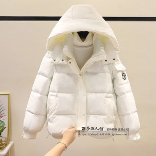 休闲宽松大码 2024冬季 面包服女短款 新款 可拆卸帽X棉衣棉服棉 韩版