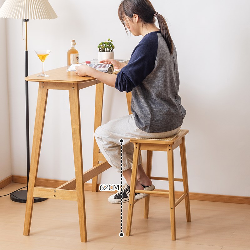 藤编吧台高脚凳餐桌方凳卧室梳妆凳简约客厅凳子厨房洗菜方形凳子