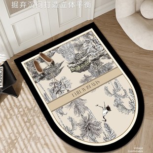 入户门玄g关地垫防滑裁剪擦洗PVC皮革进门大门口家用门垫脚垫 新款