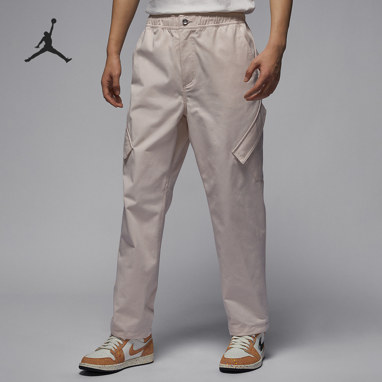 Nike/耐克官方正品Jordan 男士梭织运动训练工装长裤FB7306-203 - 实物图
