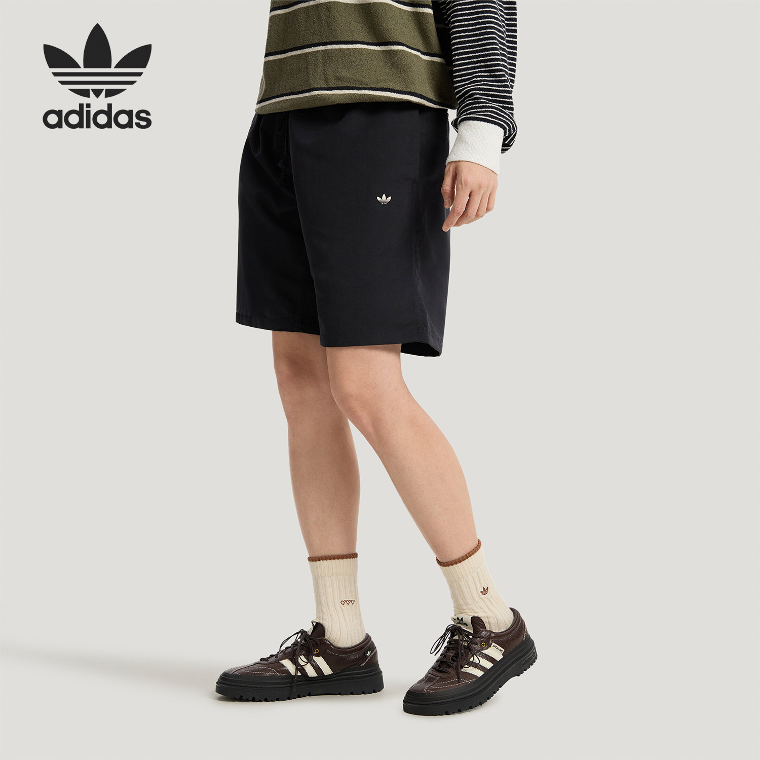 Adidas/阿迪达斯官方正品三叶草男女休闲宽松梭织运动短裤KS1344