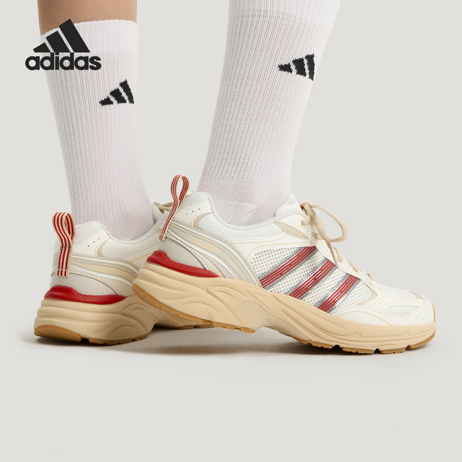 Adidas/阿迪达斯官方正品NEON FLUX男女低帮系带耐磨老爹鞋KI6372
