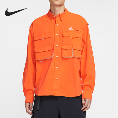 Nike/耐克官方正品Dri-FIT男士轻盈透气翻领工装衬衫HJ2466-819