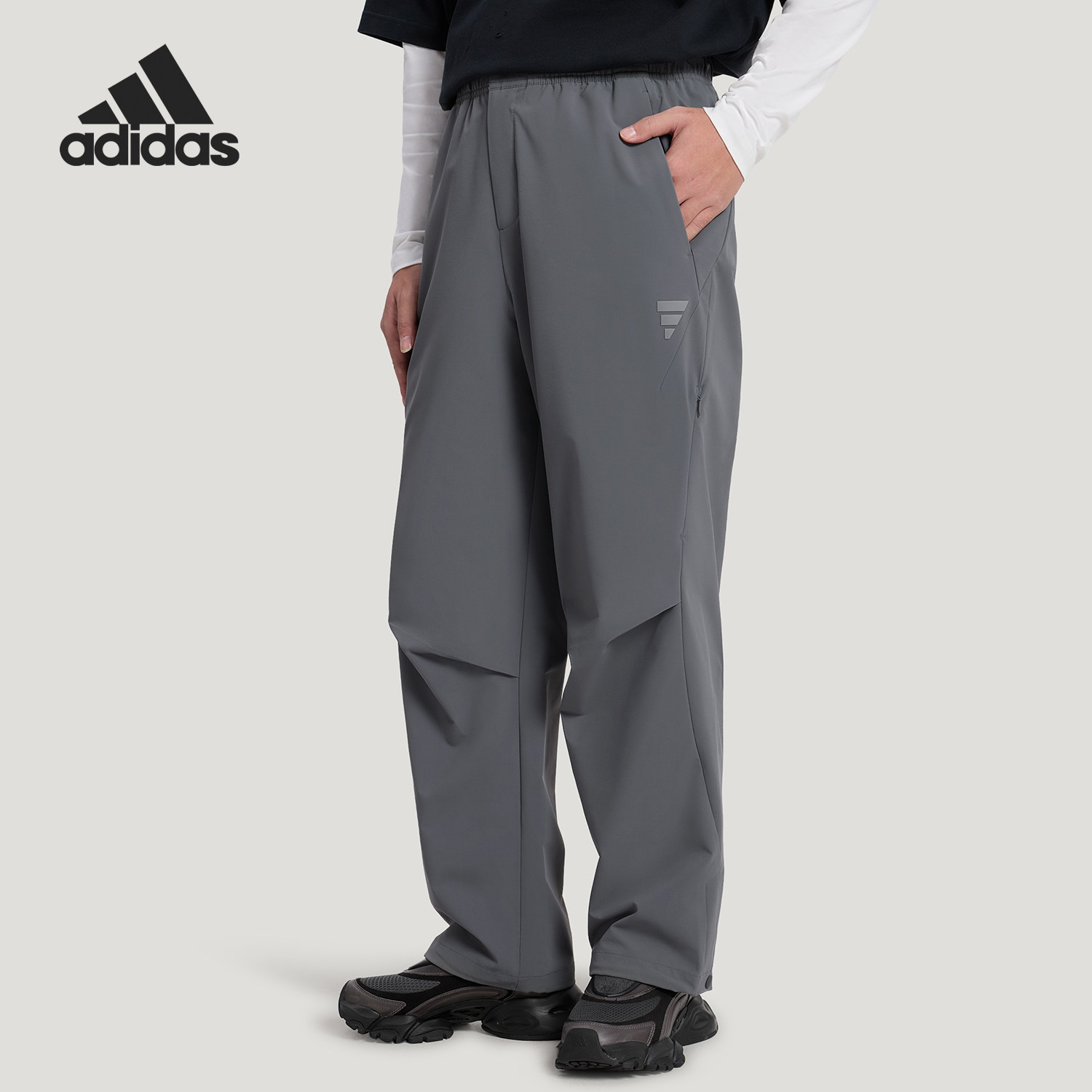 Adidas/阿迪达斯官方正品春秋男士宽松时尚休闲伞兵长裤KV4881图片