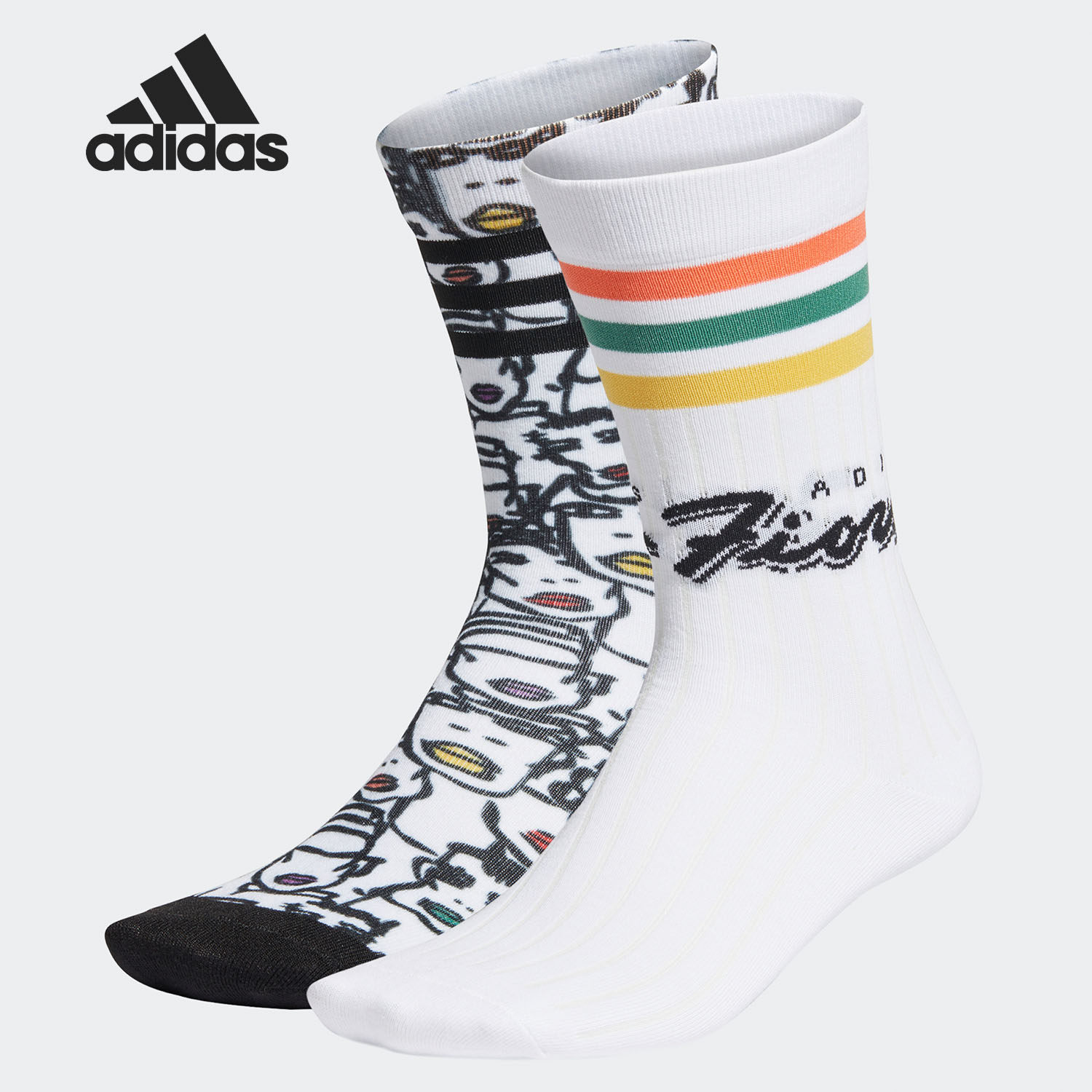 Adidas/阿迪达斯正品当季新款三叶草 SOCK 2PP 女子运动袜 FL9637 - 实物图