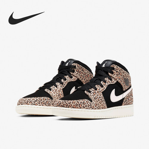 Nike/耐克正品AIR JORDAN 1 MID AJ1乔1女子湖人篮球鞋   BQ6931