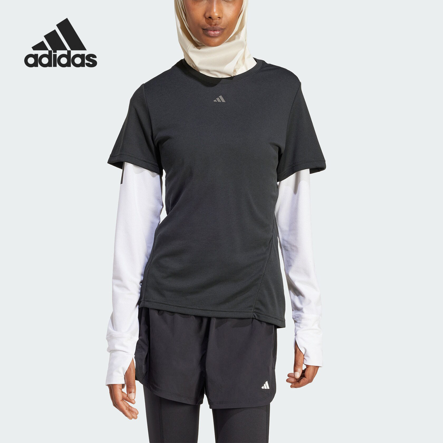 Adidas/阿迪达斯官方正品D4T SC T HIIT女士健身短袖T恤IU1123