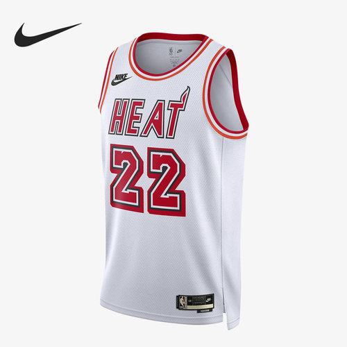 Nike/耐克官方正品迈阿密热火队男子运动透气无袖球衣DO9449-100