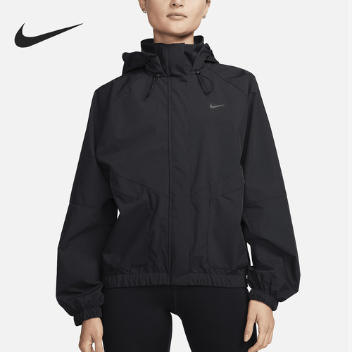 Nike/耐克官方正品当季新款女士时尚梭织连帽运动外套FB7493-010