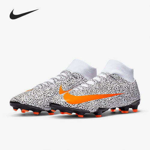 Nike/耐克正品 当季雪豹配色刺客中端CR7高帮MG短钉足球鞋 CZ5853