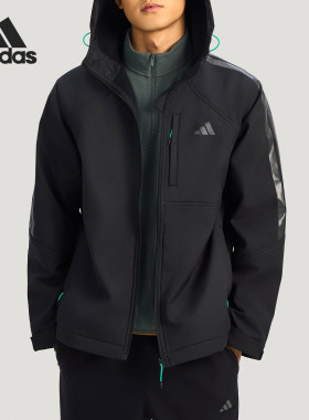 Adidas/阿迪达斯官方正品2025男士抓绒保暖户外运动外套KR2496
