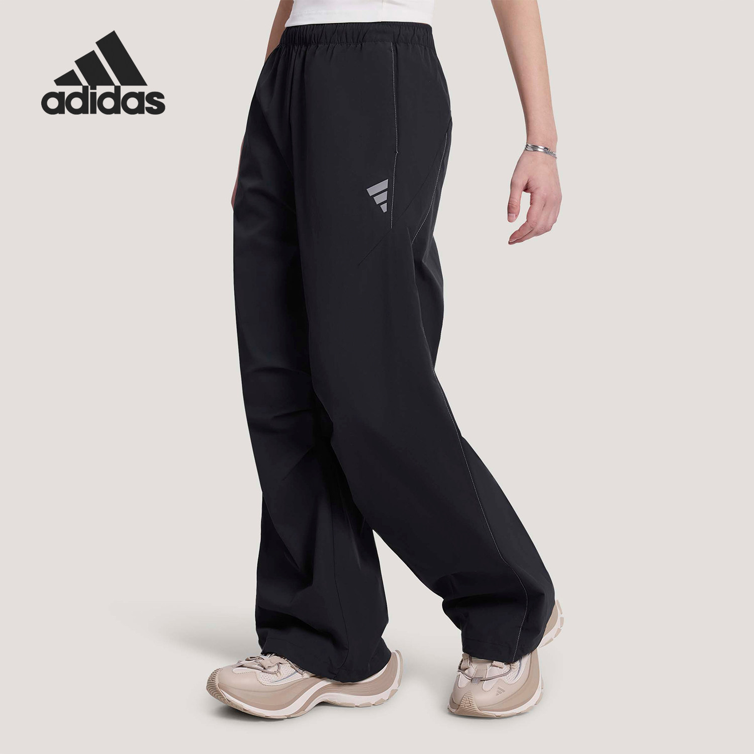 Adidas/阿迪达斯官方正品春秋女士梭织宽松伞兵运动长裤KS2739图片