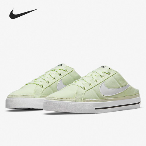 Nike/耐克正品Court Legacy 女子半拖一脚蹬帆布鞋 DB3970-301