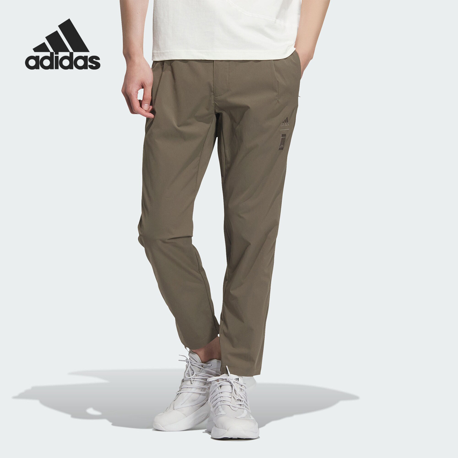 Adidas/阿迪达斯官方正品武极系列男士训练运动梭织九分裤JE6671