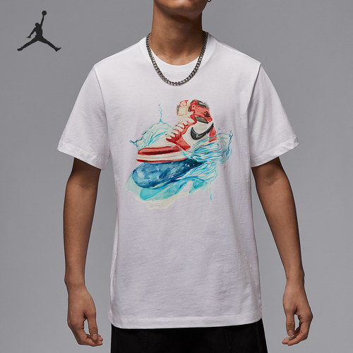 Nike/耐克官方正品JORDAN男士经典柔软透气耐穿短袖IB3356-100