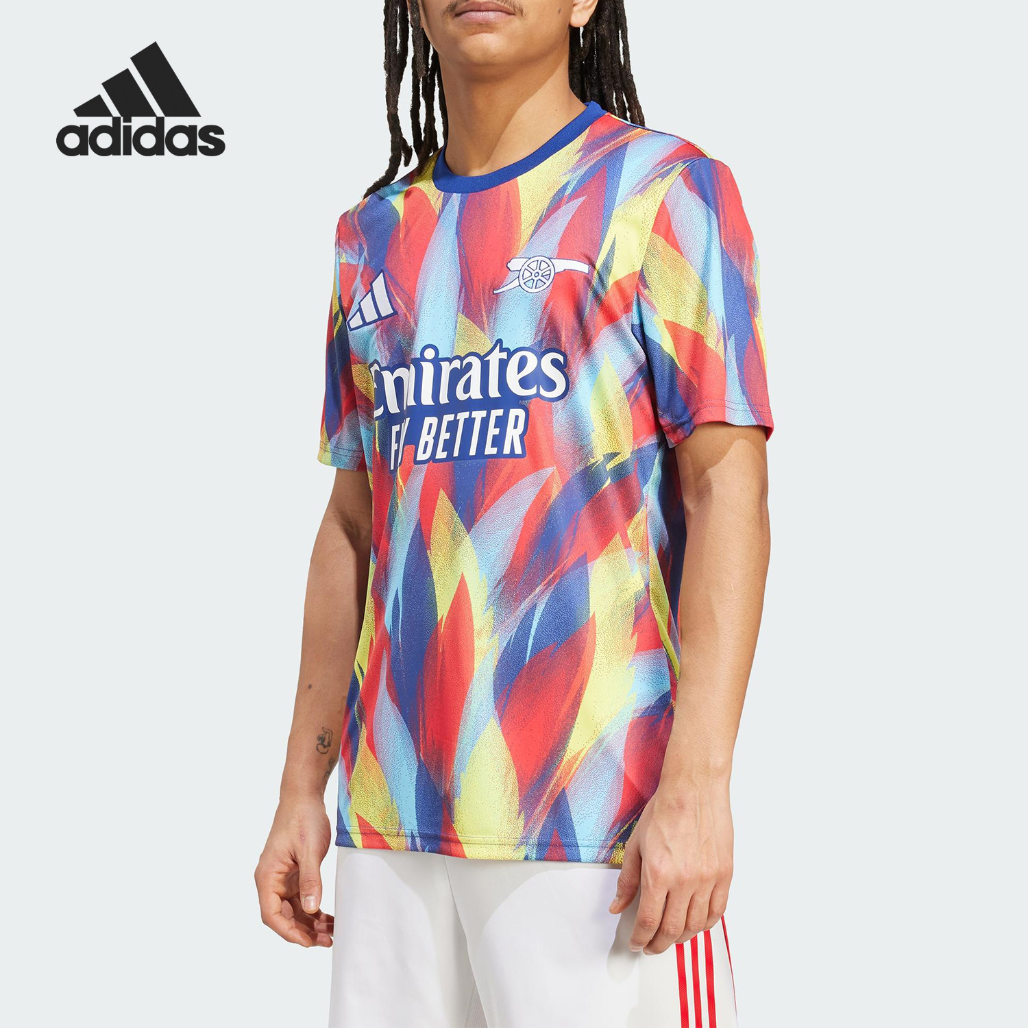 Adidas/阿迪达斯官方正品阿森纳男士足球运动热身训练球衣JJ1797