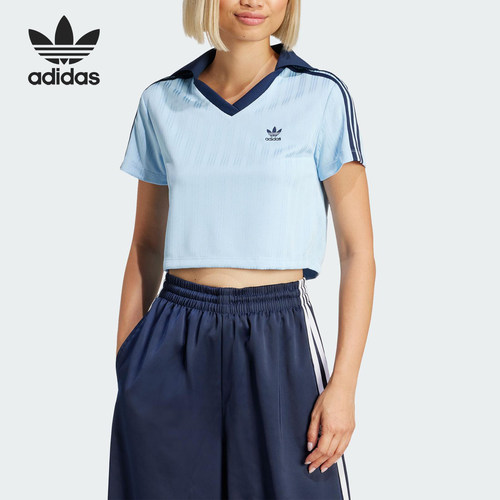 Adidas/阿迪达斯官方正品三叶草女士透气经典修身POLO衫JD5864