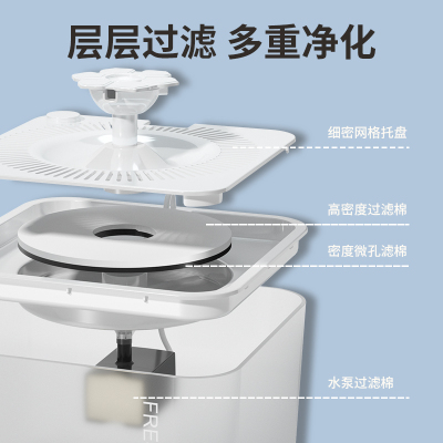 PAPIFEED猫咪自动饮水机喝水流动循环智能过滤静音饮水器宠物水碗