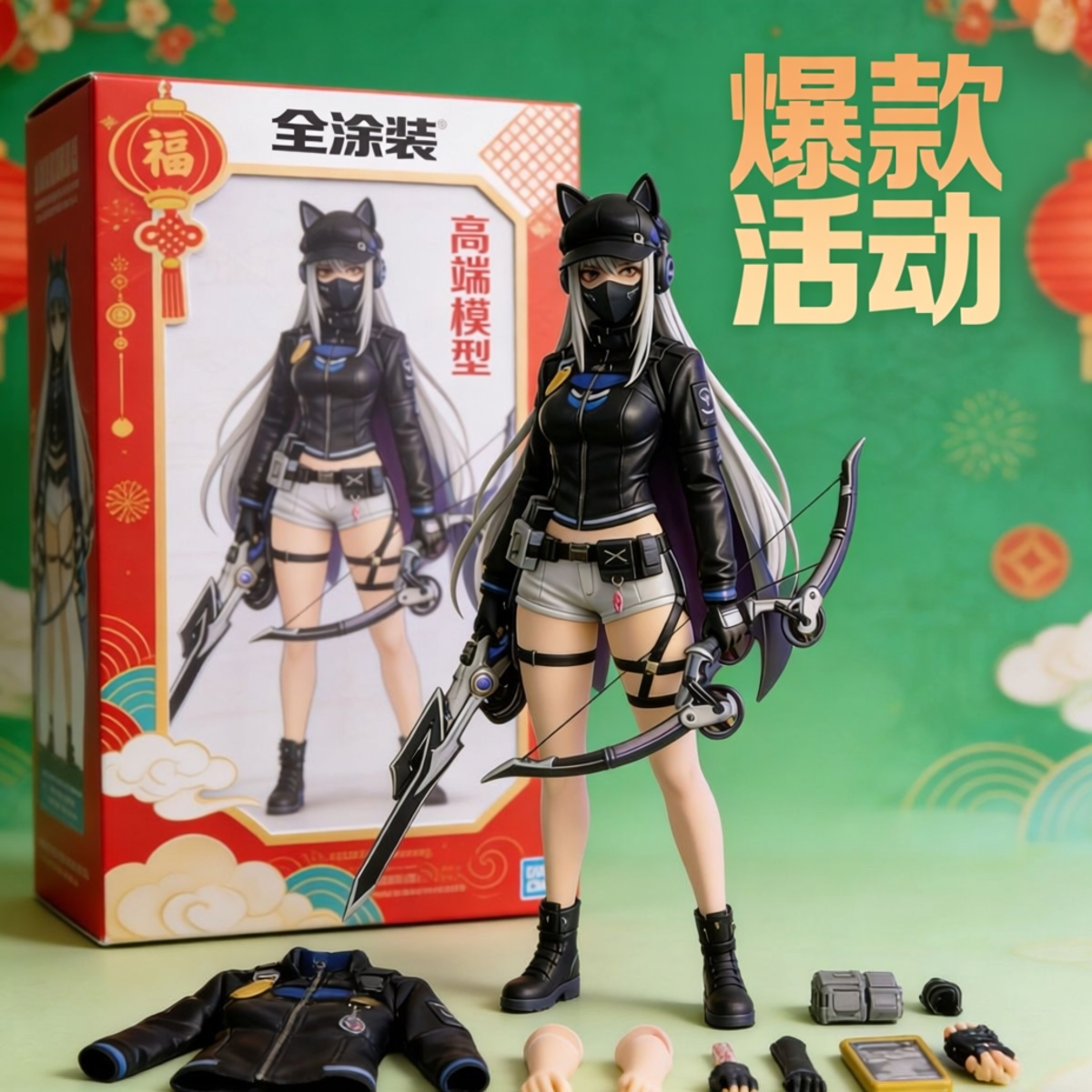三角洲手办露娜女模型二次元美少女摆件国产肉生手办女士手办盲盒