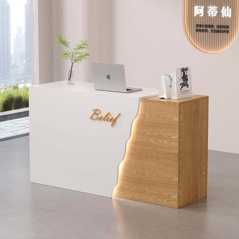 收银台店铺小型服装店前台理发店吧台简约现代网红商用美容院柜台