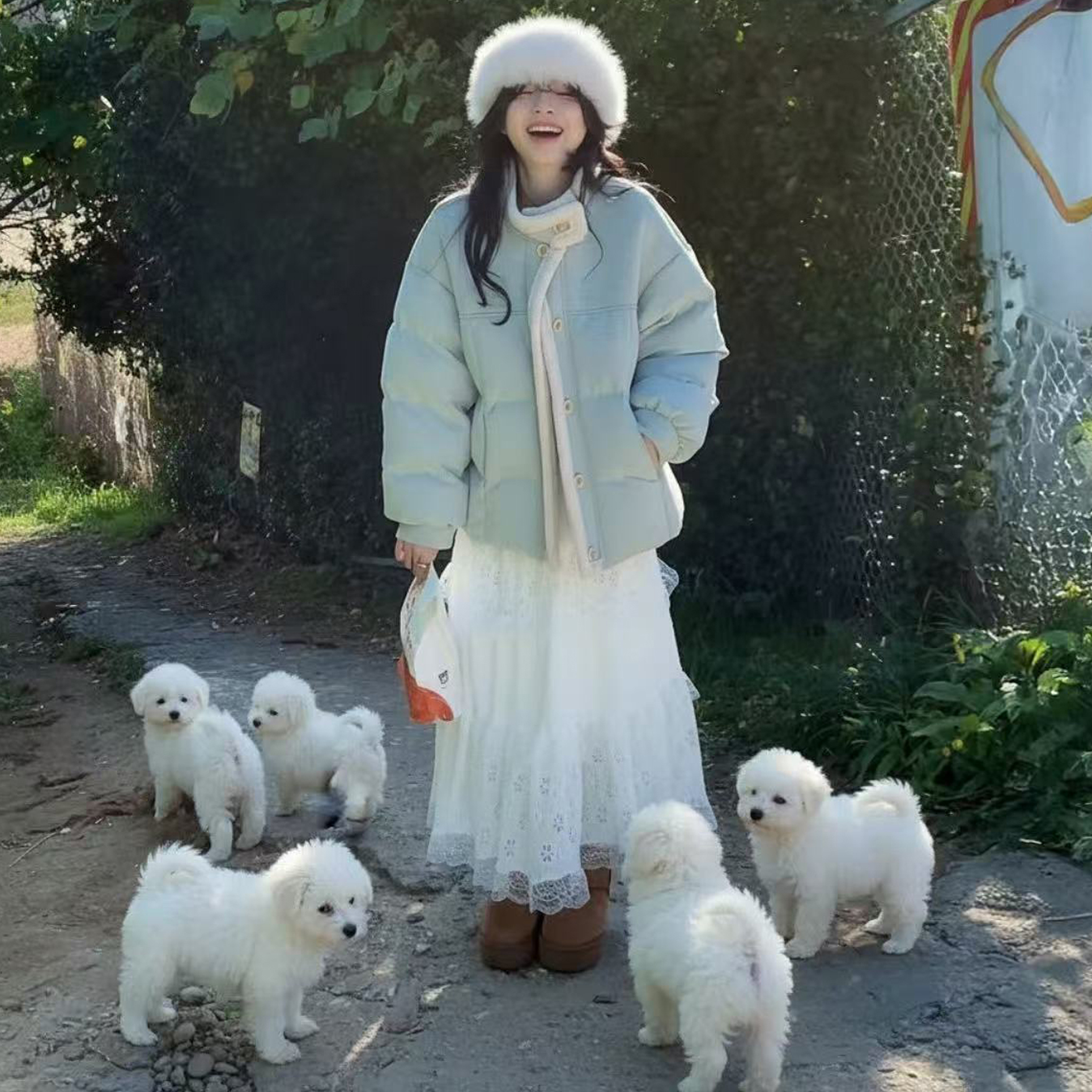 韩系时尚羊羔毛拼接棉服服女2025冬季新款设计感立领保暖棉衣外套