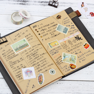 记事本小新笔记本文具手帐本定制LOO手记账本日记本子活页本