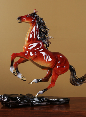 马到成功黄铜马摆件客厅酒柜电视柜装饰品办公室桌面摆设乔迁送礼