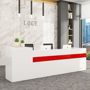 收银台吧台前台接待台现代理发店奶茶店超市办公柜台烤漆转角