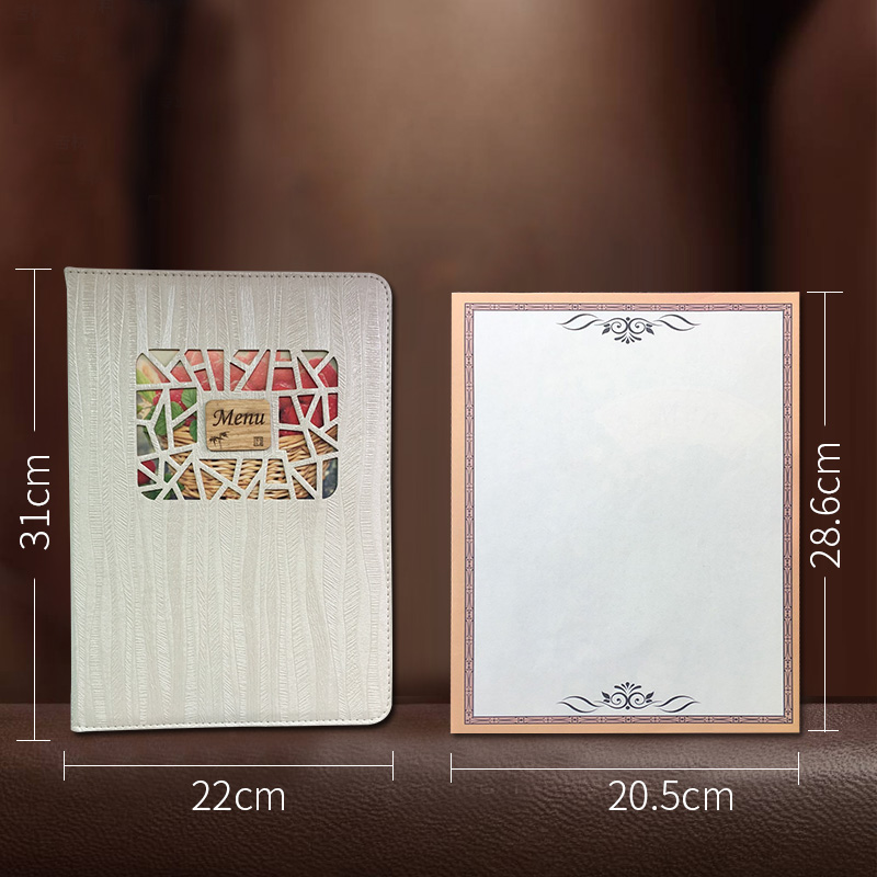 活页菜谱本菜单本饭店点菜夹酒店菜单本价目表8页1面8881