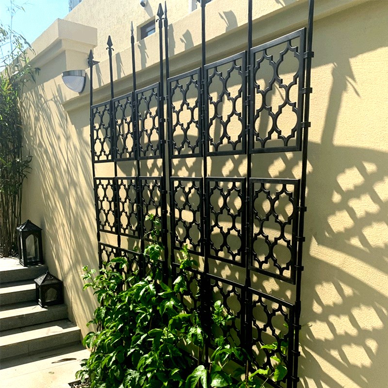 别墅爬藤架屏风插地栅栏月季攀爬植物屏风庭院栅栏隔断围栏爬藤片