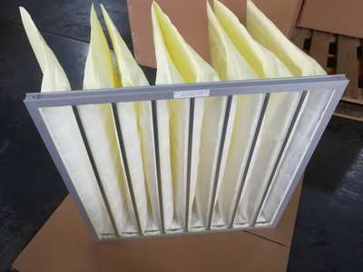 中效袋式FFFF9复合静电棉袋式空调过网防尘铝框镀锌框