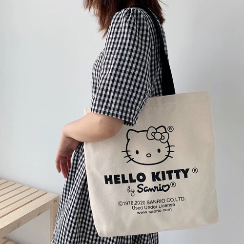 HelloKitty帆布包大容量带拉链