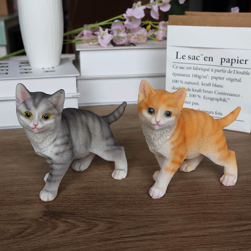仿真橘猫小摆件小动物猫咪装饰可爱森系桌面摆设艺术造景饰品