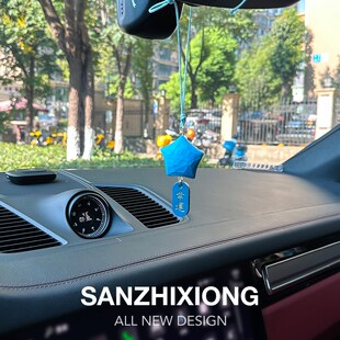 幸运星星汽车挂件车载后视镜挂饰手工木雕吊坠车内饰品车挂件礼品