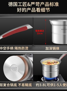 HZI赫巴兹油炸锅家用天妇罗小炸锅深锅炸篮蒸煮涮一体