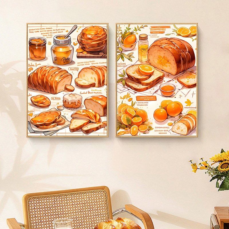 面包店装饰画店下午茶甜品烘焙店挂画咖啡厅早餐墙面海报壁画,家居饰品,现代装饰画,淘宝优惠券,粉丝福利购,淘宝优惠卷