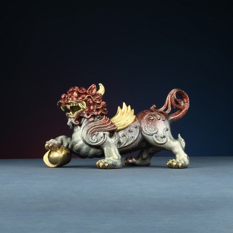 黄铜貔貅一对办公室家居工艺品乔迁业礼品,家居饰品,桌面摆件,淘宝优惠券,粉丝福利购,淘宝优惠卷