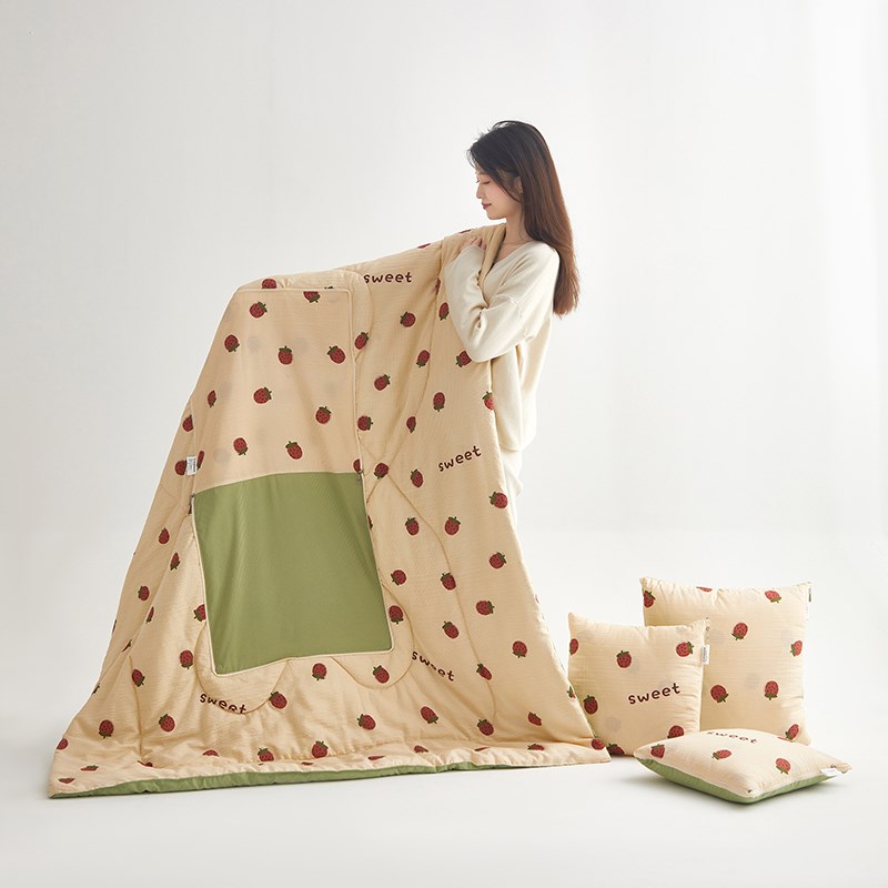 抱枕被子两用加厚二合一折叠车载枕头被办公室午睡空调被毯子靠枕