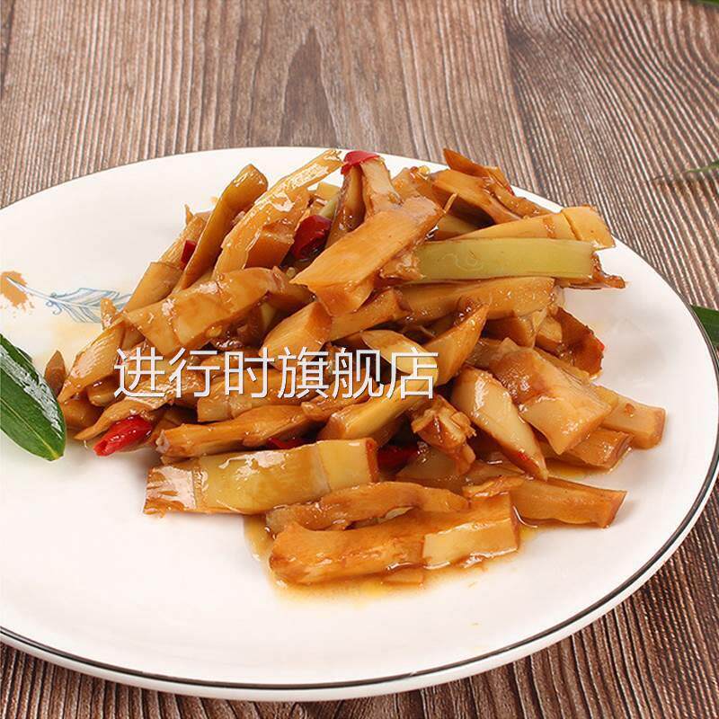 拾得一品油焖笋开袋即食800g下饭菜酸辣油焖春笋袋装零食杭州特产