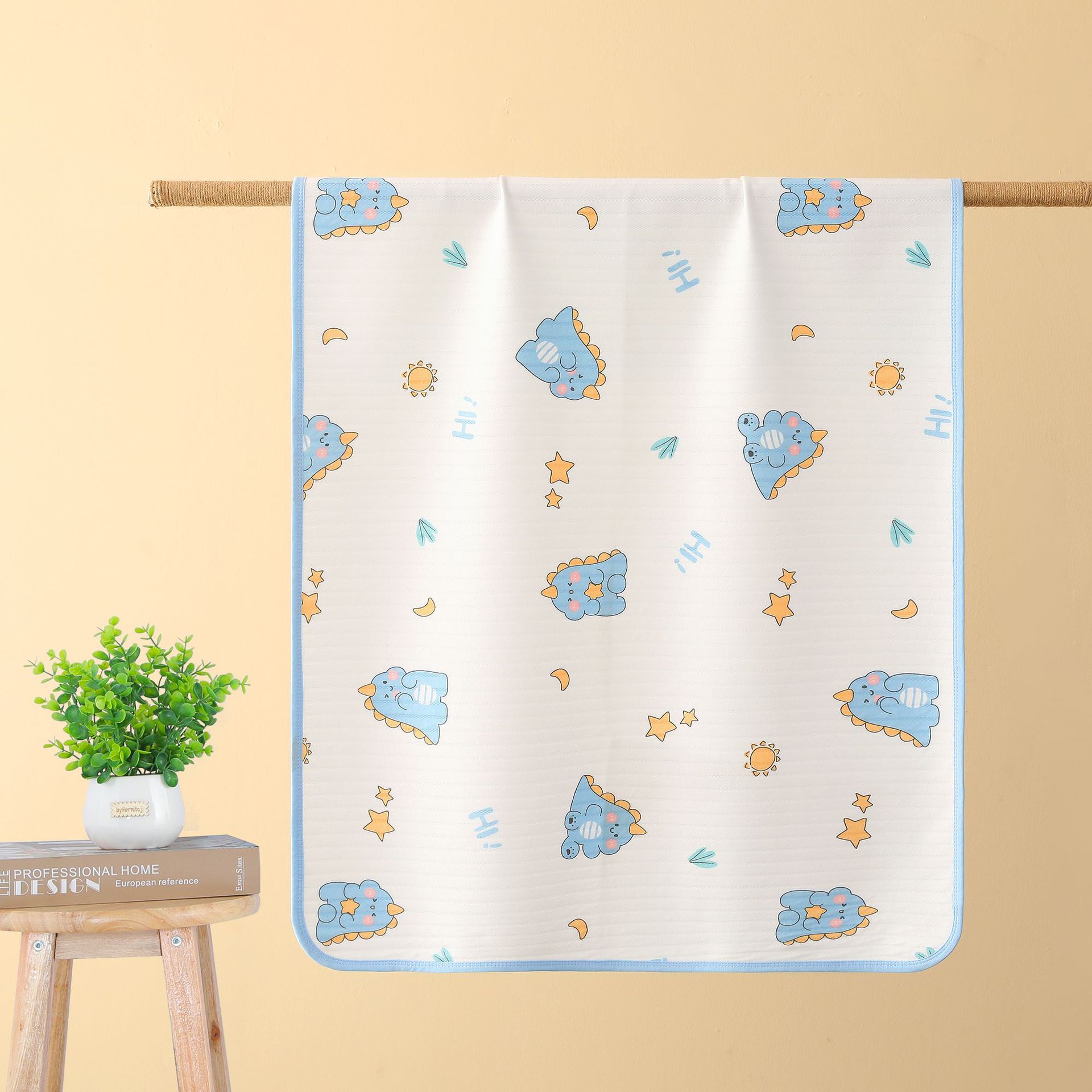 双层提花70x100cm精梳婴儿隔尿垫针织棉TPU隔水层新生儿防漏床垫