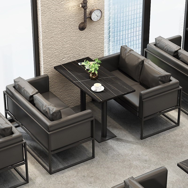 复古工业风卡座沙发酒吧吧奶茶店咖啡厅西餐厅火锅店餐桌椅