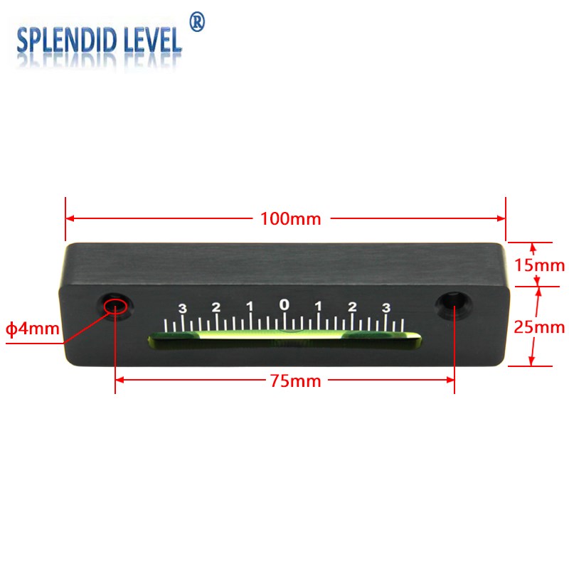 框式玻璃外弧水平尺高精度铝合金条式水准器100便携气泡水平仪