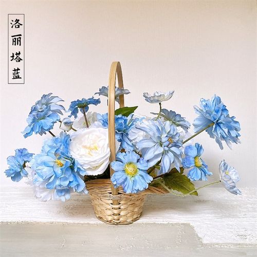 艺术插舞蹈篮藤编篮舞蹈道具篮唐装篮子竹编跳舞篮