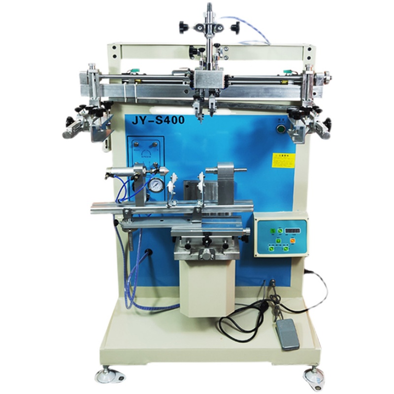 曲面丝印机滚印平圆面水杯瓶子桶丝网印刷机半自动多功能气电