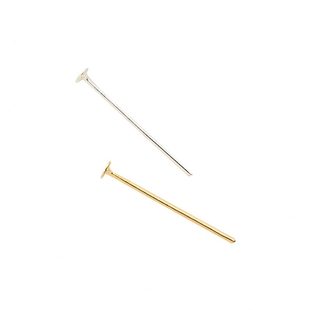 T字针平头针16k真金保色T形针DIY手工穿珠材料大头针T针饰品配件