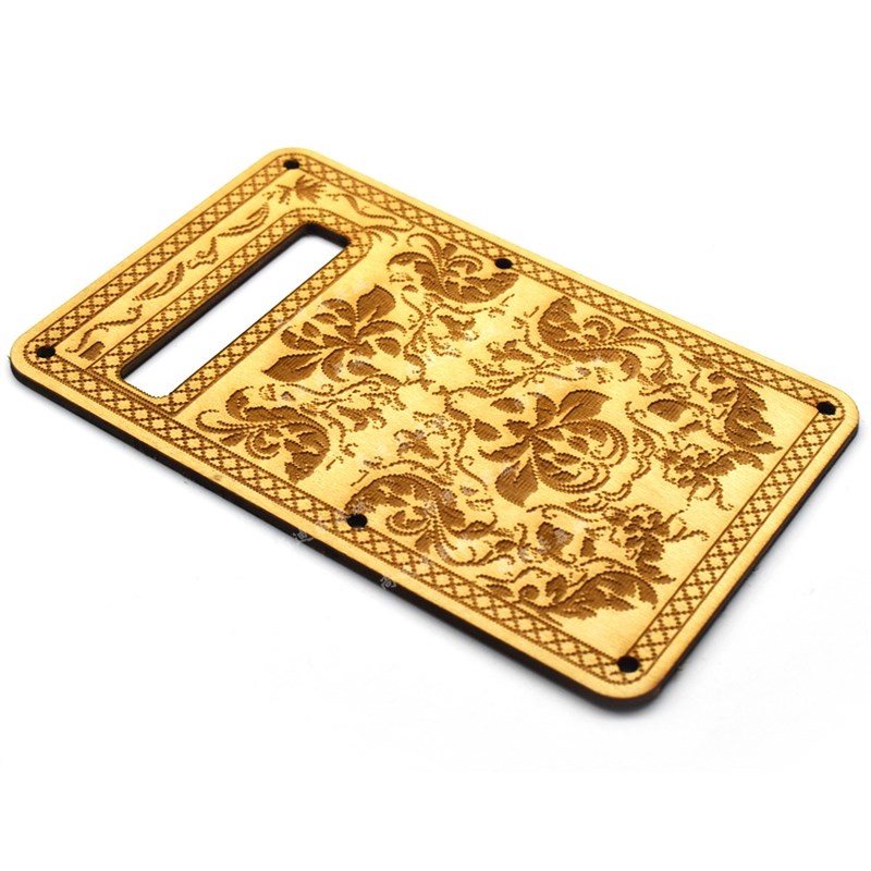 椴木雕花护板装前盖板+一字孔后盖板 花纹椴木 吉他