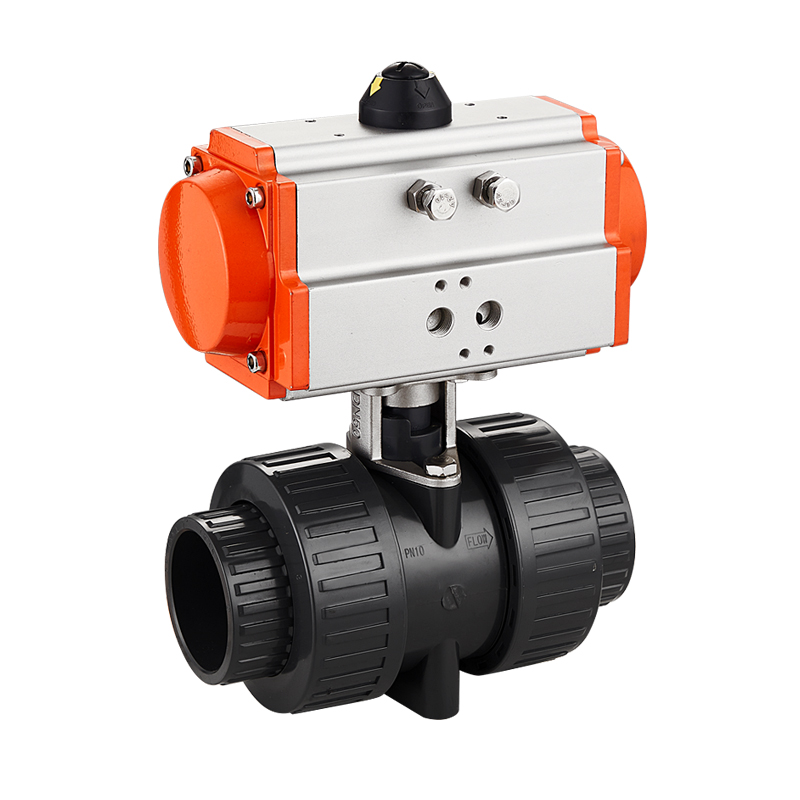 upvc气动球 UQ21F-1 油令活接pvc塑料化工球耐酸碱腐蚀